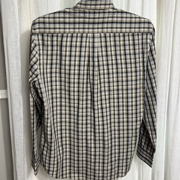 DOCKERS Shirt Men's Long Sleeve Collared Woven Oxford Plaid Medium Preppy - Picture 4 of 11